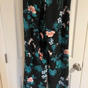 Banana Republic Wide Leg Floral Trousers Size 4
